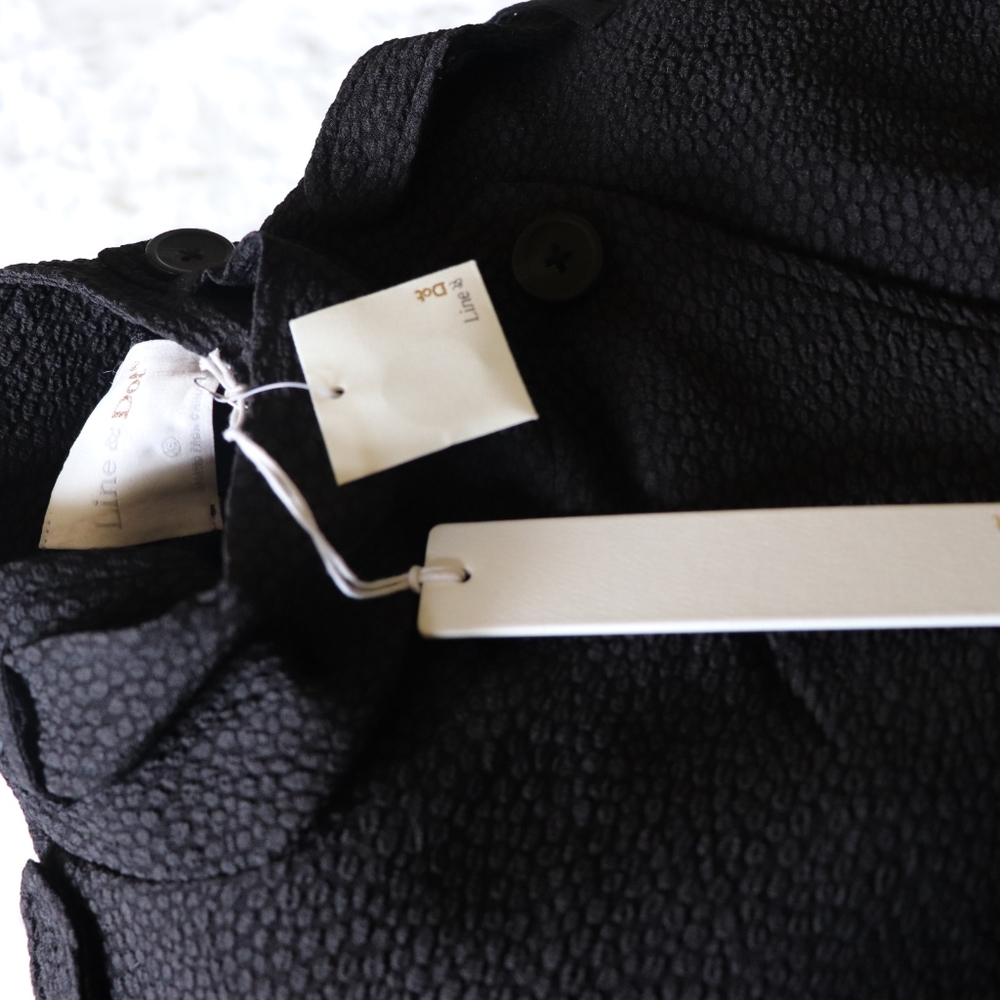 Line & Dot NWT pebbled black pea coat trench coat - Picture 5 of 6